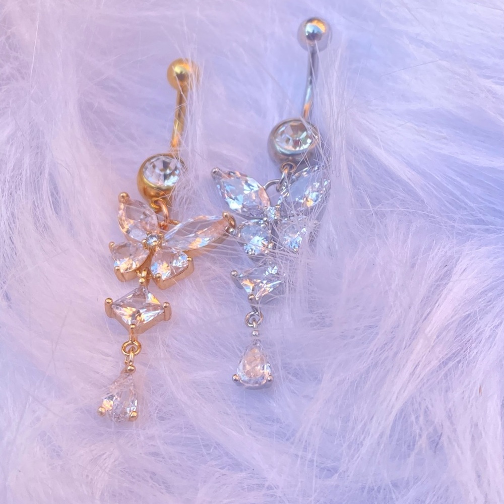 "Butterfly" Naval Stud (belly piercing)